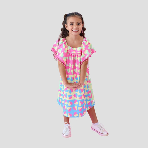 Vestido Infantil Fresquinho Com Estilo E Qualidade Garantida