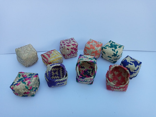 Caja De Palma Mini Para Alhajero U Obsequio Tejida En Oaxaca