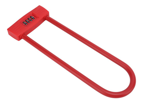 Red Bike Combination U Lock Antirrobo Grillete Largo