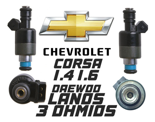 Inyector Gasolina Corsa 1.4 1.6l Daewoo Cielo 96-05 3 Ohms 