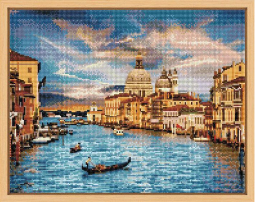 Pintando Con Diamantes 43x54 Cm Ciudad Del Agua Venecia