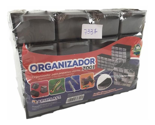 Organizador Modulavel 16 Gavetas 21x70x15cm Empilhável K7337