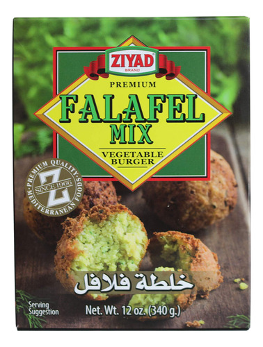 Ziyad Falafel - Mezcla En Seco, Sin Gluten, Vegano, Sin Omg,