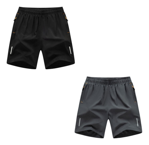2pcs Short Deportivos Hombre Cómodos Pantalones Cortos