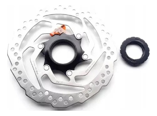 Disco de rotor con bloqueo central Shimano SM-RT10 de 160 mm, PN: ASMRT10s, color plateado