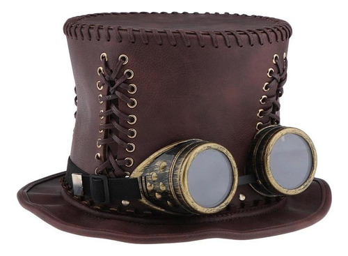 Disfraz De Gafas Góticas Victorianas Con Sombrero Steampunk