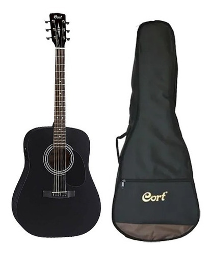 Guitarra Electro Acustica Cort Ad810e-bks Con Funda Cort