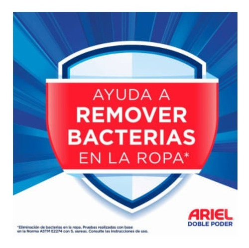 Detergente Para Ropa En Polvo Ariel Doble Poder Antibacterial Bolsa 8 kg