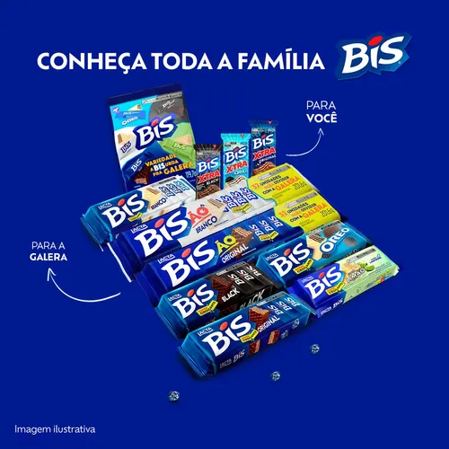 Caixa Bis Xtra Ao Leite - Display Com 24 Unidades De 45g