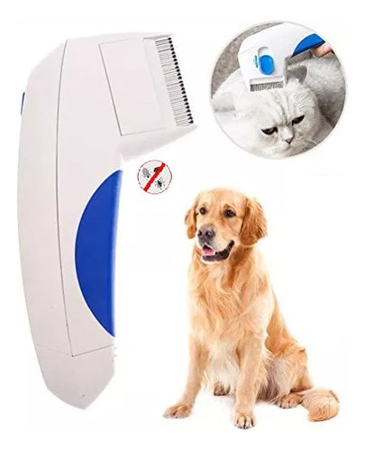 Cepillo Eléctrico Removedor Quita Pulgas Para Perros Gatos Color Blanco