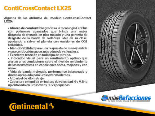 2 Llantas 98h Continental Conticrosscontact Lx25 225/55r18