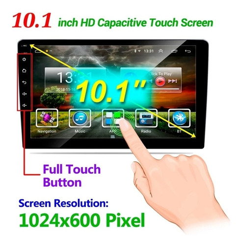 Auto Radio Android 10.1 Pulgadas Full Touch Hd Wifi Gps Usb