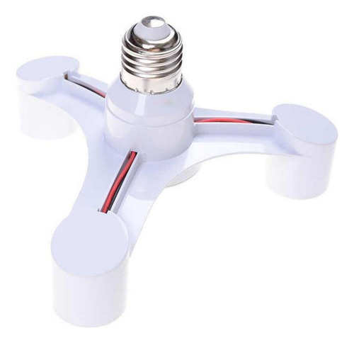Bulbo De Lámpara De Soporte, Mxdee-003, 3 Pzs, 1 A 3, E27, Estructura Blanco
