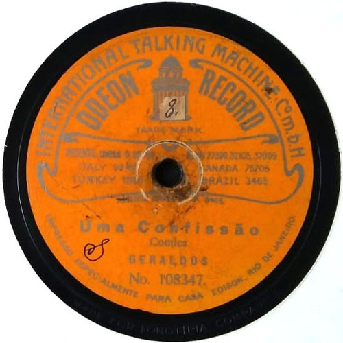 78 Rpm Cantores Divers. 1908 Odeon Casa Edison 108190/108347