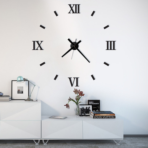 Imagen 4 de 4 de Reloj De Pared Moderno Grandes Decoración + Agujas Largas Xl