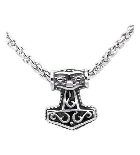 Dije Collar Thor Vikingo Mjolnir Acero Inoxidable 