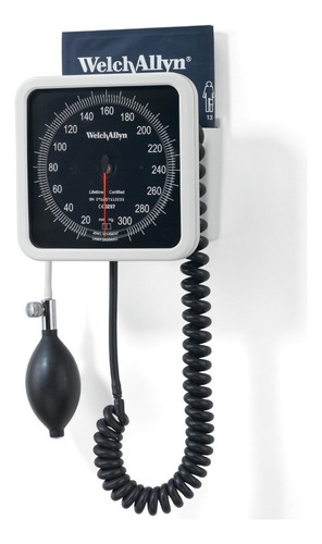 Baumanómetro Aneroide Soporte De Pared Welch Allyn 7670-01 Brazalete Color Blanco Y Negro