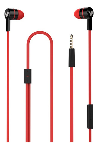 Audífono Con Cable Force Rojo