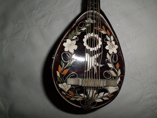 Imagen 1 de 8 de Antigua Mandolina Musical Caja De Música Con Detalles