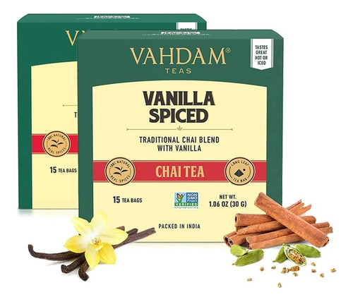 Vahdam, Bolsas De Te Masala Chai Con Especias De Vainilla (3