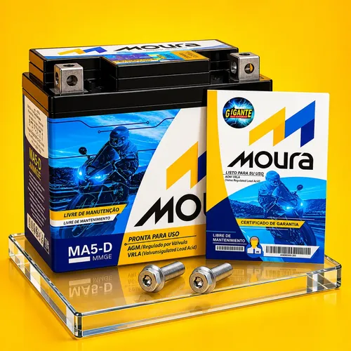 Bateria Moura Moto 5Ah Honda CG Titan/Fan/Biz/Bros 150/160