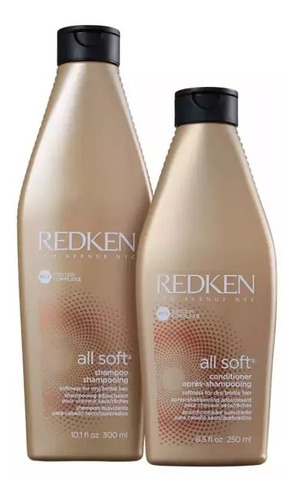 Redken All Soft Shampoo 300ml E Condicionador 250ml
