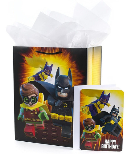 Hallmark Large Lego Batman Gift Bag With Tissue Paper And Bi