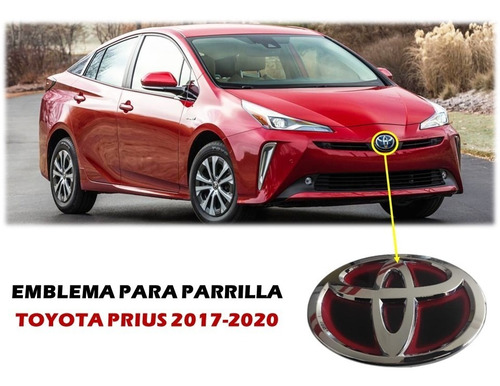 Emblema Rojo Para Parrilla Toyota Prius 2015-2021 