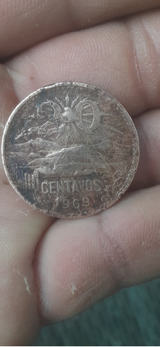 Moneda De 20 Centavos De 1969