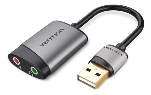 Adaptador Tarjeta Sonido Externa Usb Auricular Mic Vention