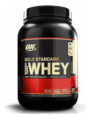 Whey Gold Standard 907g - Optimum Nutrition Emitimos Sabor Baunilha