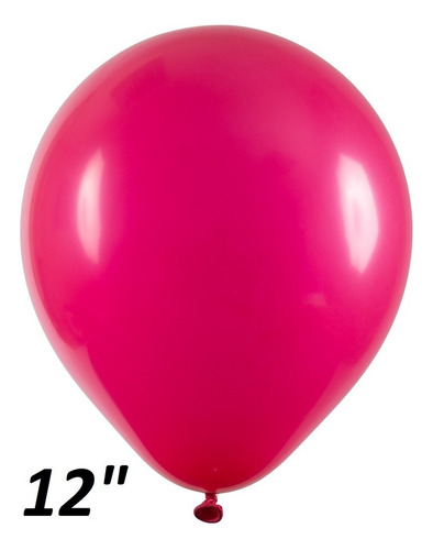 Balão Redondo 12 Diversas Cores 24 Unid Art Latex Cor Fúcsia