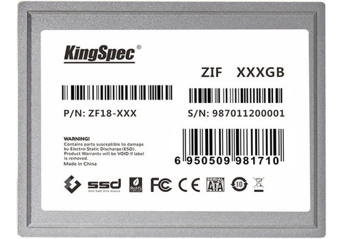 Ssd 1.8 Zif 40 Pin 64gb Con Controlador Sm2236 Kingspec