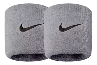 Muñequera de tennis Nike Swoosh color gris pack x 2 u