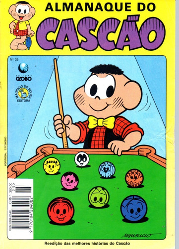 Almanaque Do Cascão 25 - Globo - Bonellihq Cx41 F21