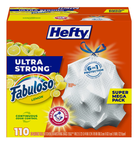 Hefty Bolsas De Basura Altas Ultra Fuertes Para Cocina, Arom