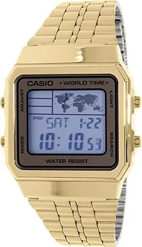Casio world time dorado deals