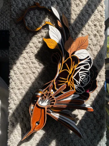 Colibri Mandala 3d Corte Laser 10 Capas