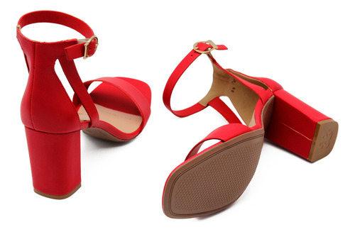 Zapatillas Rojo Mujer Andrea Tacon Bajitos Formal Oficina