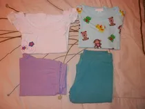 Comprar Lote Conjuntos Algodón Calza Y Remeras- Ropa Niña 1-2 Años
