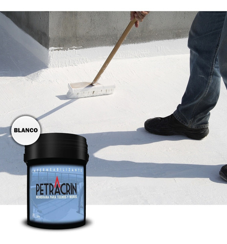 Imagen 4 de 7 de Membrana En Pasta Pintura 20 Kg Impermeable Techos Blanca