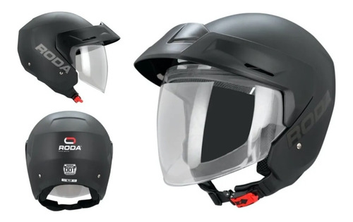 Casco Moto Roda Dynamic 3/4 Tipo Jet Certificado Dot Colores