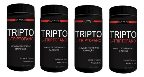 4x Triptofano Super Concentrado 860mg 60cap Nitech Nutrition Sabor Única