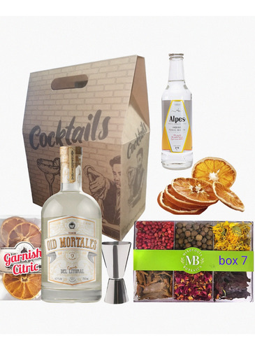 Gin Oíd Mortales+ Kit De Botánicos+ Garnish En Caja Envíos 