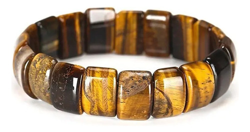 Brazalete De Ojo De Tigre De Piedra Natural