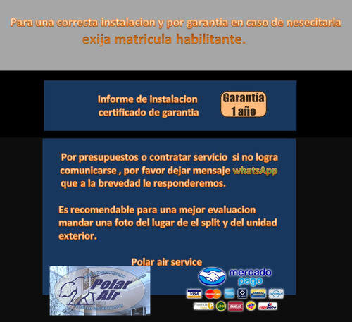 Imagen 8 de 8 de Instalación Instalador Split Aire Acondicionado Matriculado
