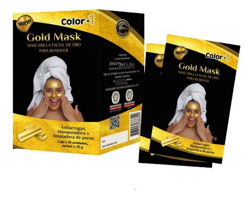 Mascarilla Facial Oro Gold Mask - g a $275