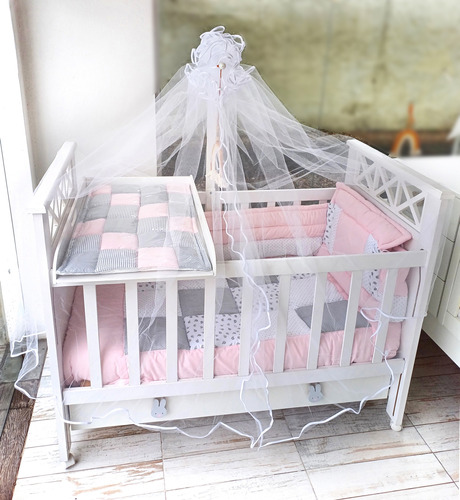 Tul Cuna Bebe Con Bies + Soporte. Mosquitero Dosel Con Envio