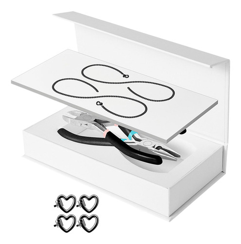 Kit De Pulsera Permanente Para Parejas, Regalos 1 Par Negro