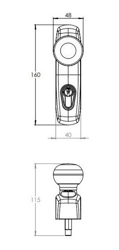 Imagen 2 de 8 de Barral Antipanico Jaque Simple Con Acceso Exterior Pomo Con Llave